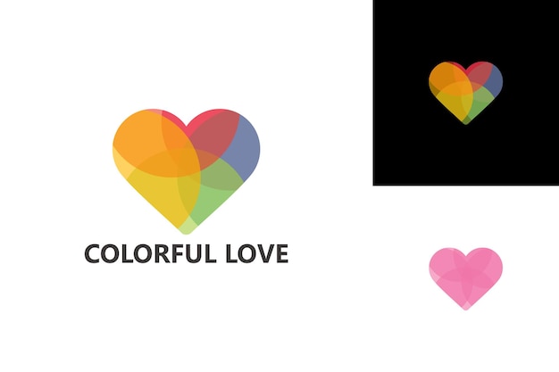 Colorful Love Logo Template Design Vector, Emblem, Design Concept, Creative Symbol, Icon