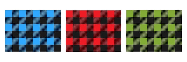 Colorful Lumberjack plaid seamless pattern set Scottish cage wallpaper collection