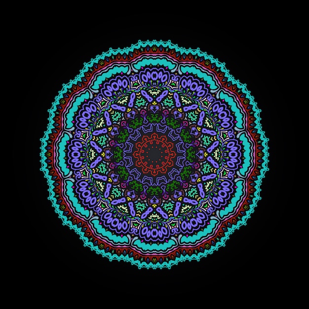 Colorful luxury mandala design