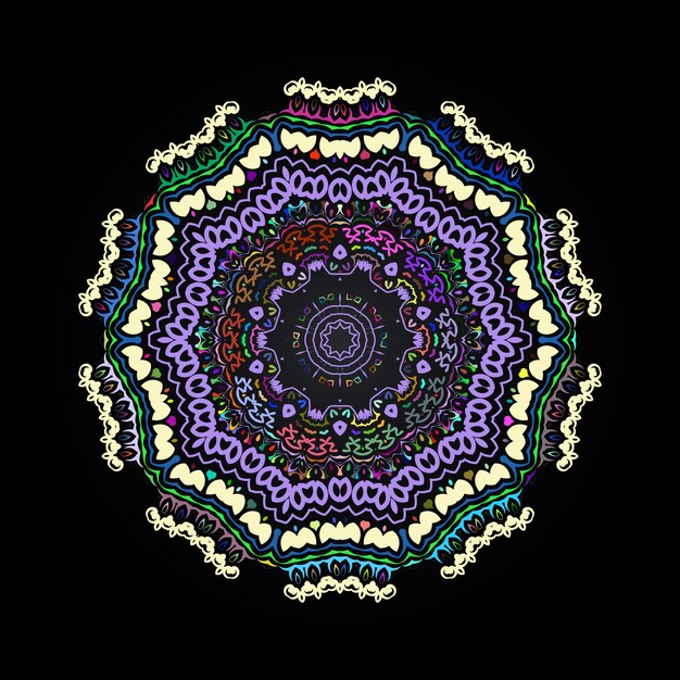 Mandala di lusso colorato