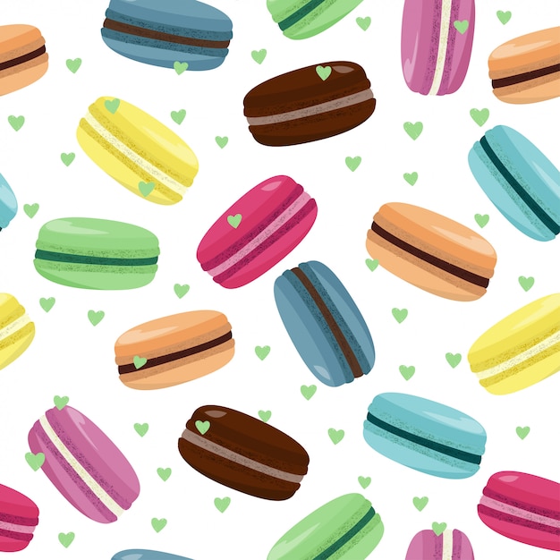 Seamless pattern colorati macarons.