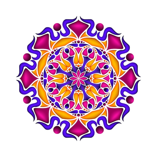 Arte mandala colorata per la decorazione