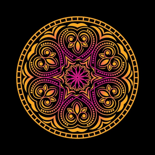 Design artistico mandala colorato