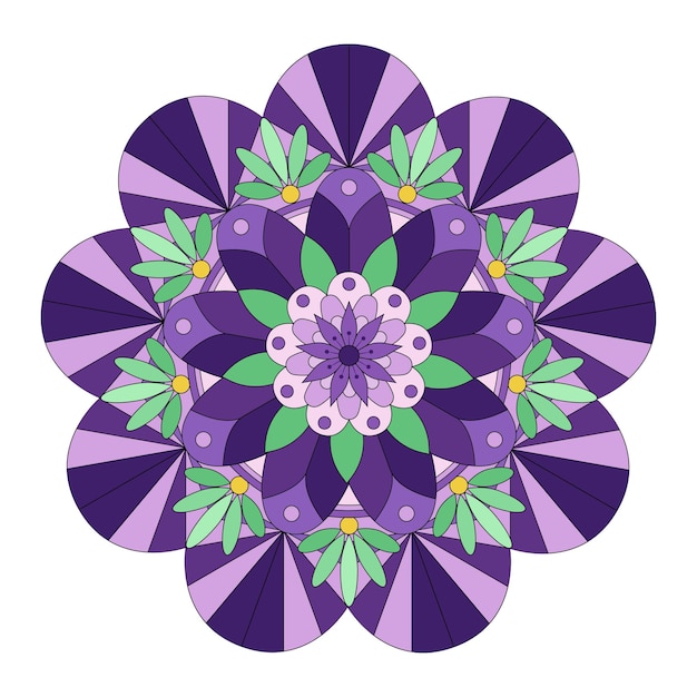 Vector colorful mandala art design