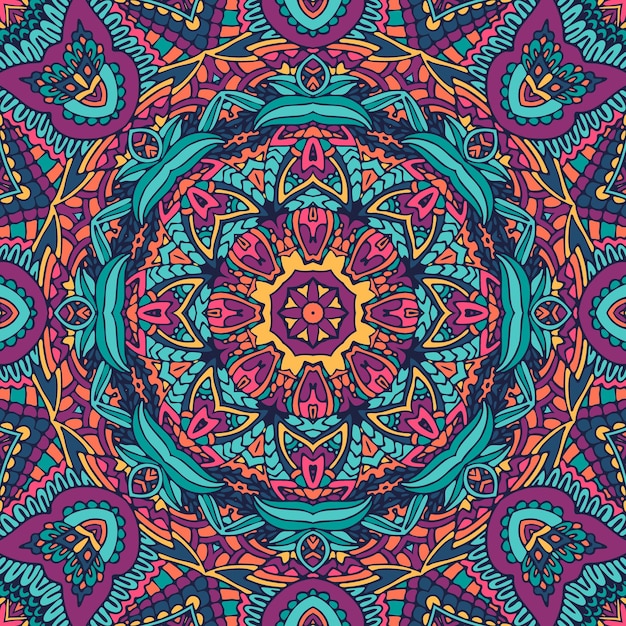 colorful mandala art pattern.