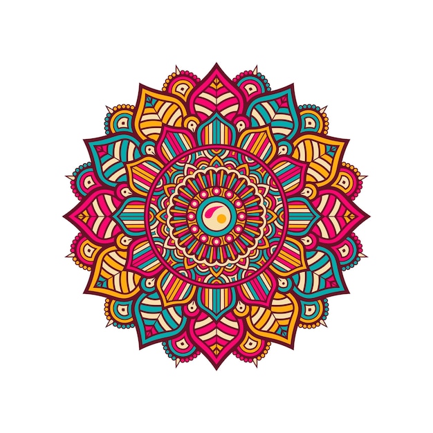 Vector colorful mandala art vector elegant colorful mandala background for decorations