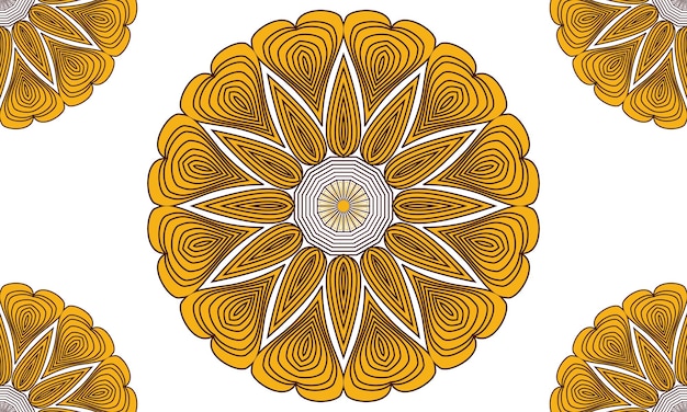 Disegno di sfondo colorato mandala. design mandala ornamentale. disegno del modello della mandala.