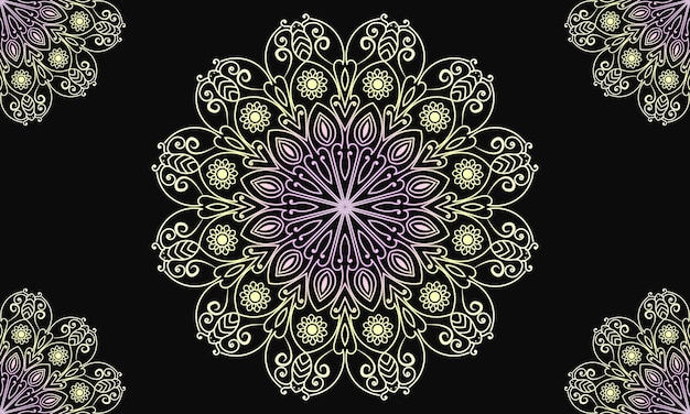 Disegno di sfondo colorato mandala. design mandala ornamentale. disegno del modello della mandala.