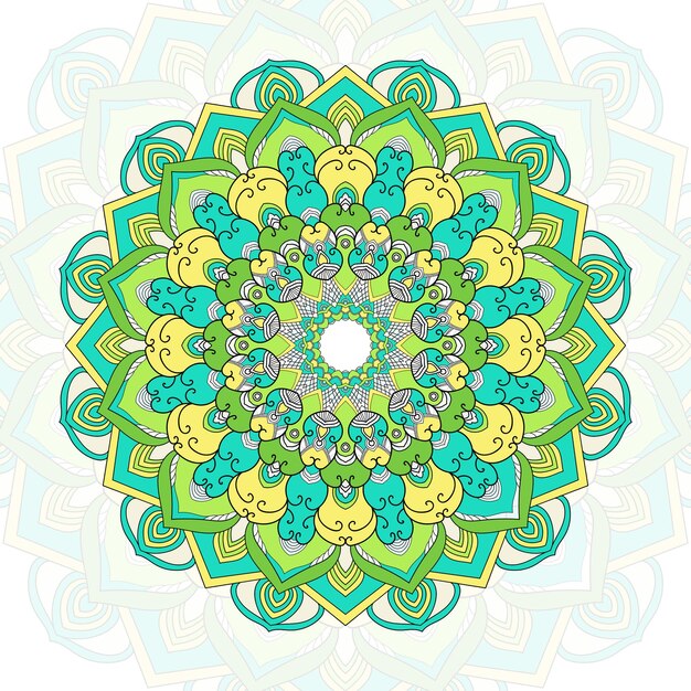 Colorful mandala background or ethnic mandala decoration pattern set