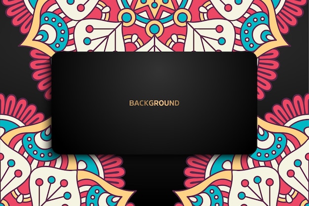 Colorful mandala background template