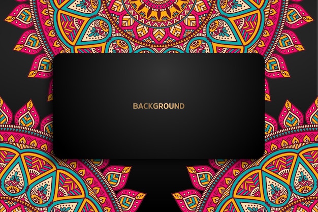 Vector colorful mandala background template