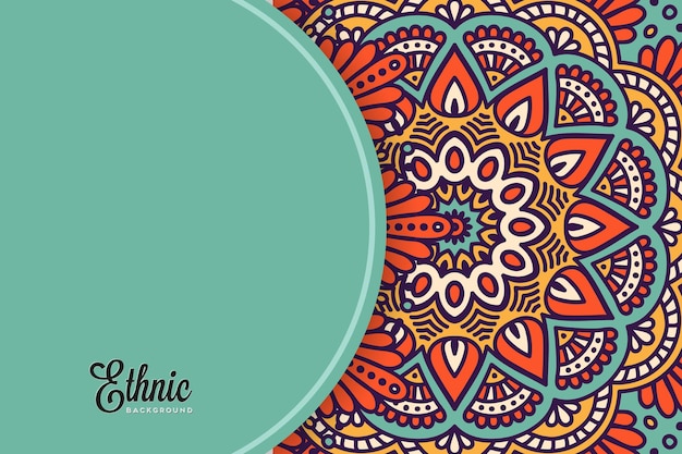 colorful mandala background template