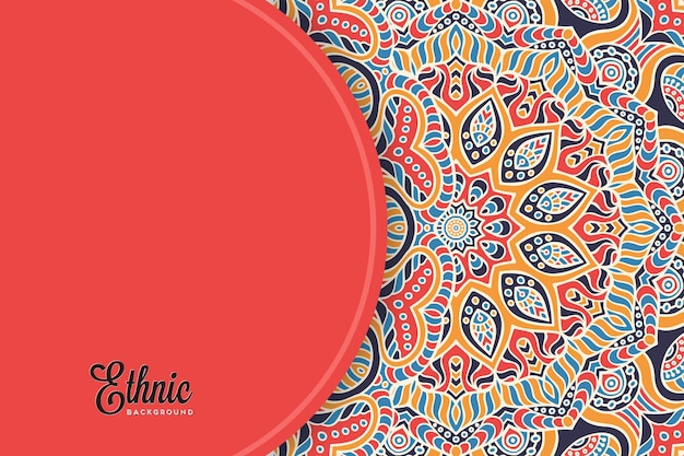 Colorful mandala background template