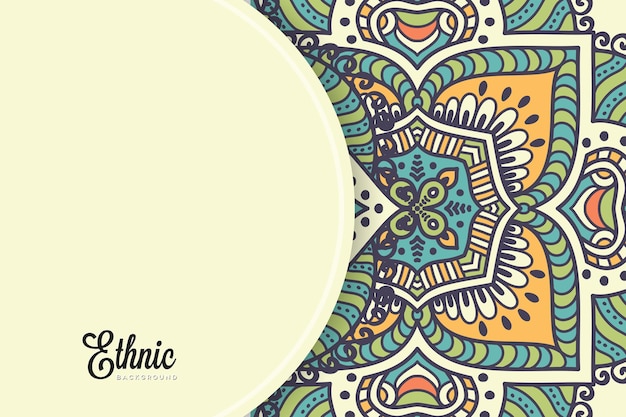 Colorful mandala background template