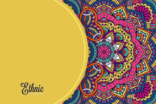 Colorful mandala background template