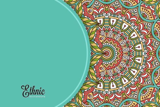 colorful mandala background template