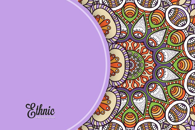 colorful mandala background template