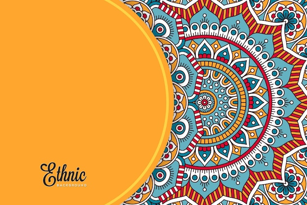 Colorful mandala background template