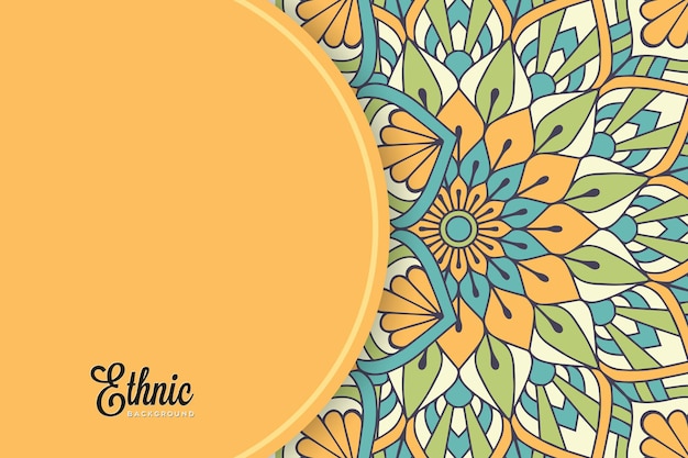 Colorful mandala background template