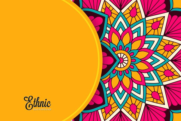 Colorful mandala background template