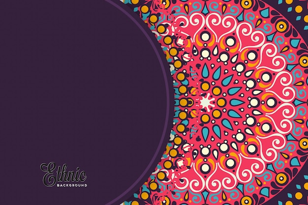 Colorful mandala background template