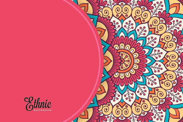 Colorful mandala background template