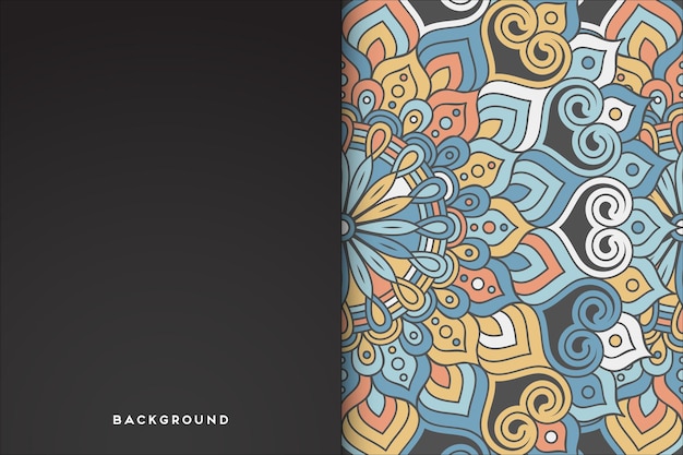 colorful mandala background template