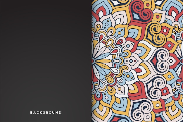 colorful mandala background template