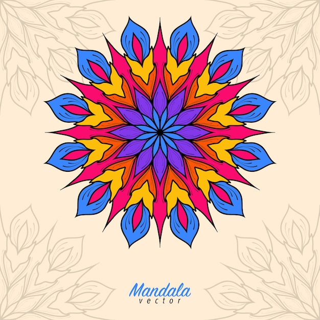 Vector colorful mandala background
