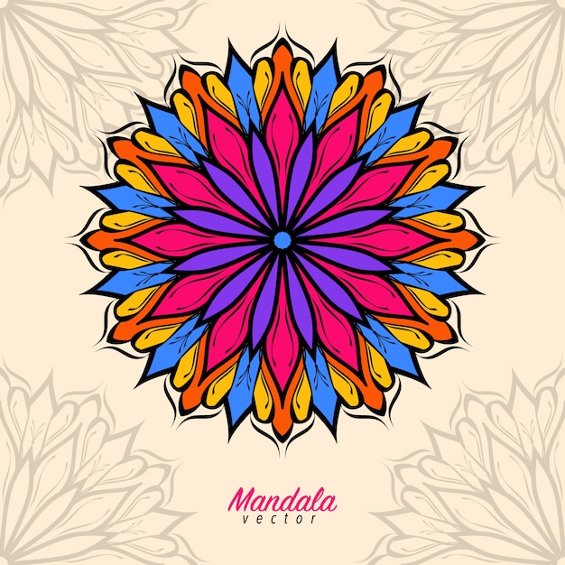 Vector colorful mandala background