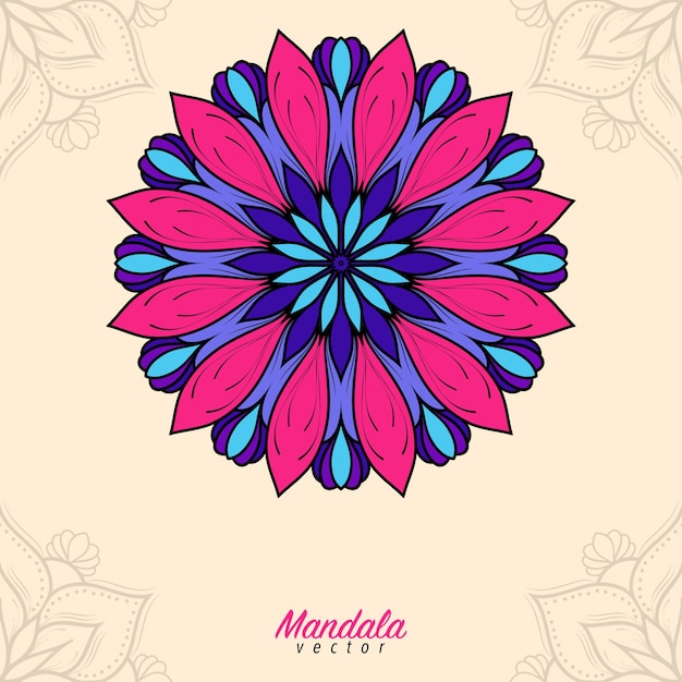 Vector colorful mandala background