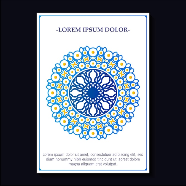 Colorful mandala cover design