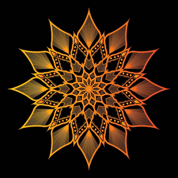 Colorful mandala on dark background