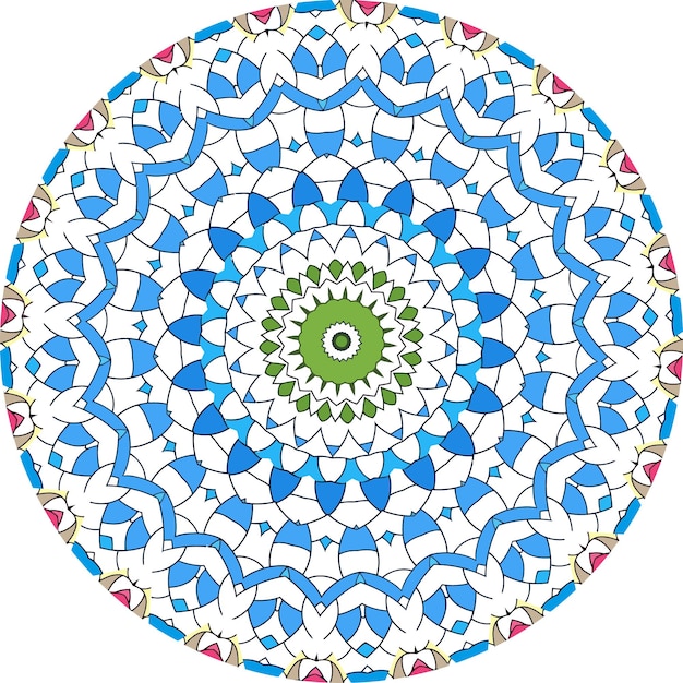 Colorful Mandala. Decorative Round Ornament. Isolated On White Background. Arabic, Indian, Ottoman