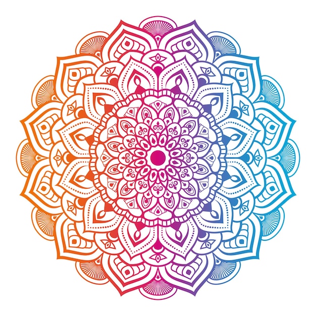 Disegno mandala colorato