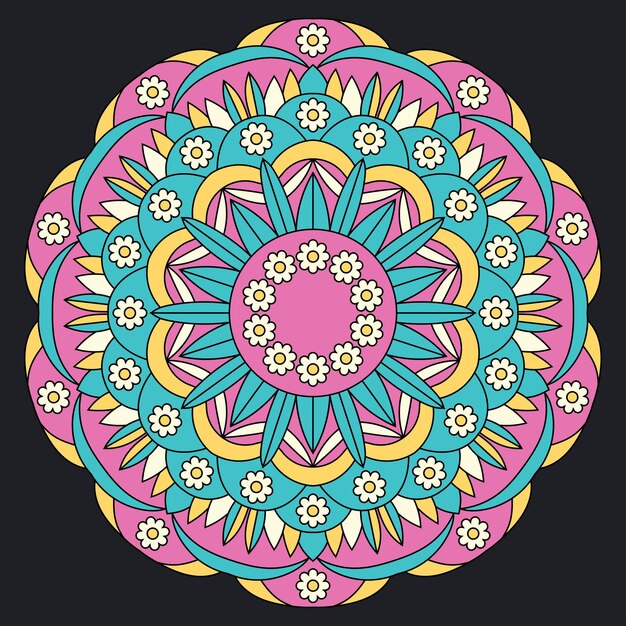 Colorful mandala illustration