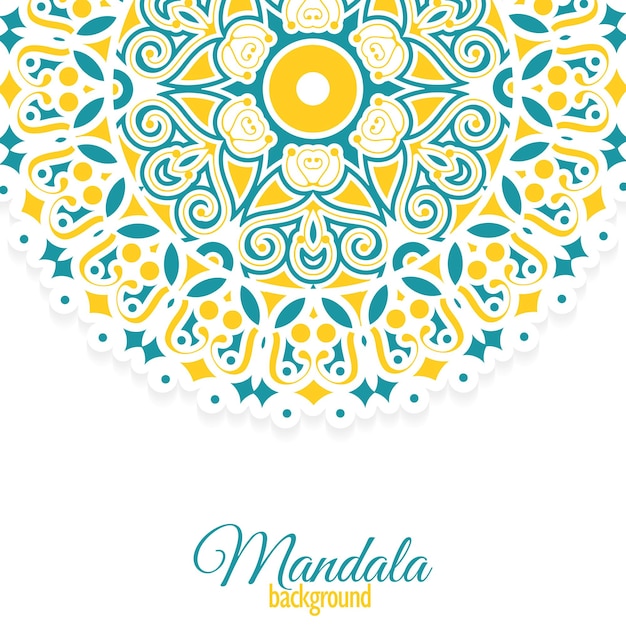 Colorful mandala pattern banner concept