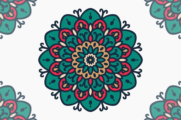 Colorful Mandala pattern floral background