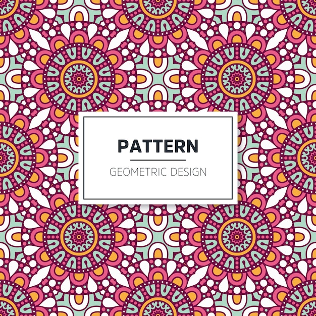 colorful mandala seamless pattern