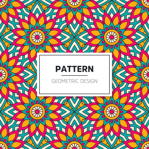 colorful mandala seamless pattern