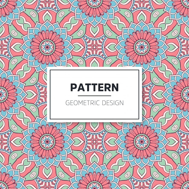 colorful mandala seamless pattern