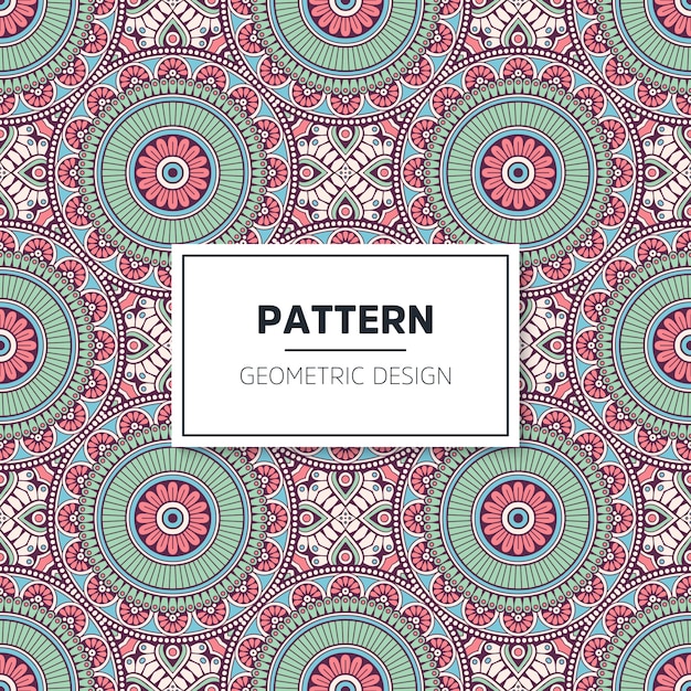 Colorful mandala seamless pattern