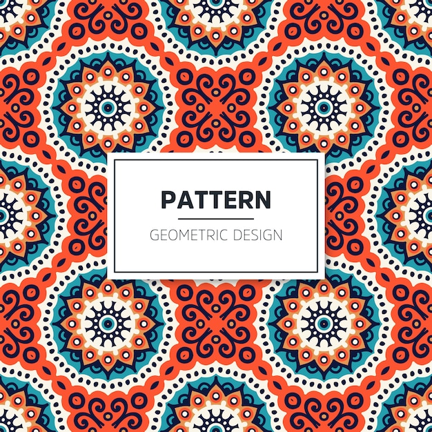 colorful mandala seamless pattern