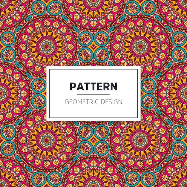 Colorful mandala seamless pattern