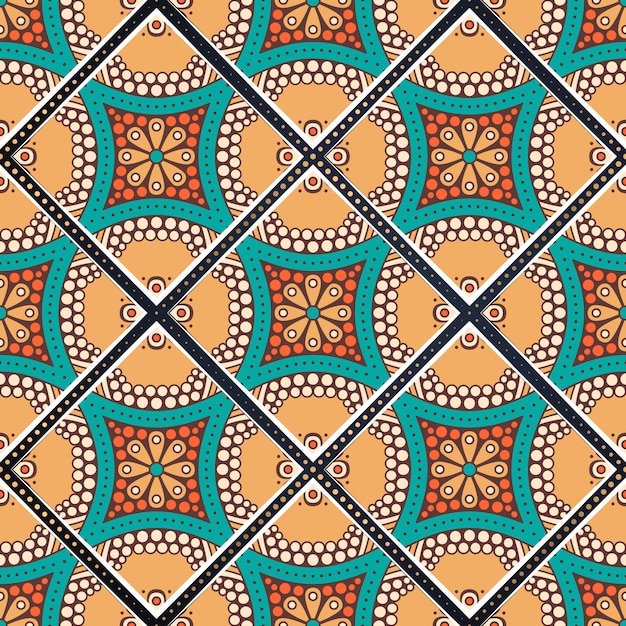 Colorful mandala seamless pattern