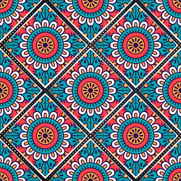 Mandala colorato modello senza giunture