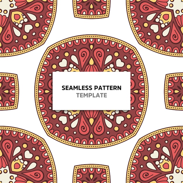 Colorful mandala seamless pattern