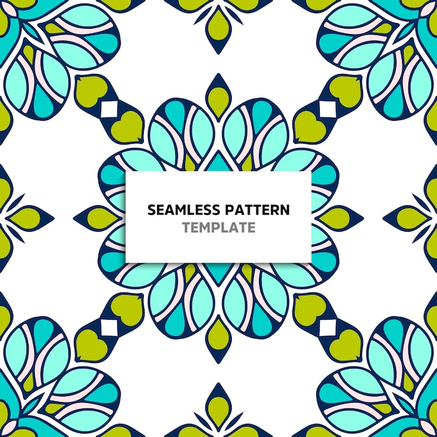 Colorful mandala seamless pattern