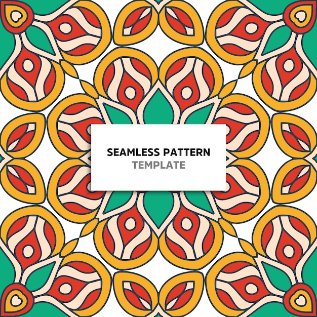 Colorful mandala seamless pattern