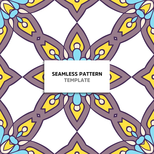 Colorful mandala seamless pattern